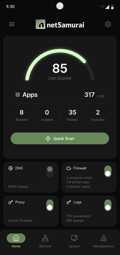 netSamurai mobile app